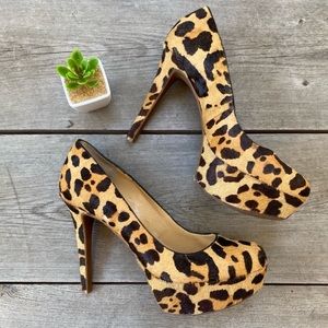 Gianni Bini Calf Hair Platform Heels